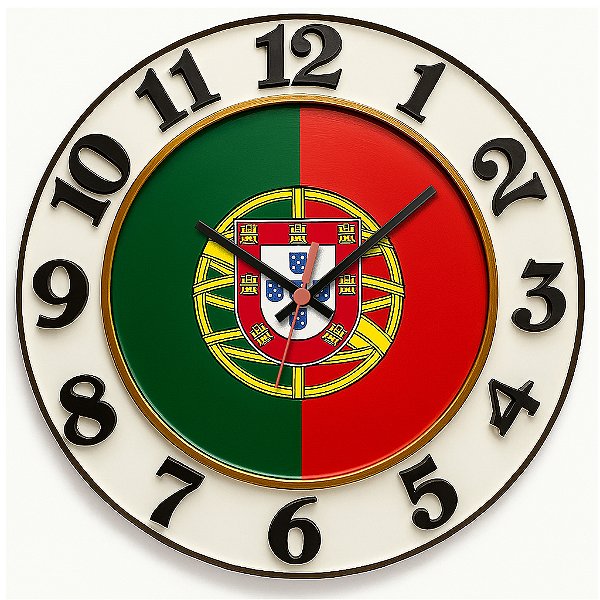 Relógio de Parede Países Bandeira Portugal