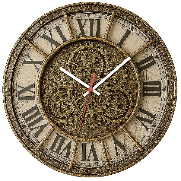 Relógio de Parede Vintage Engrenagens