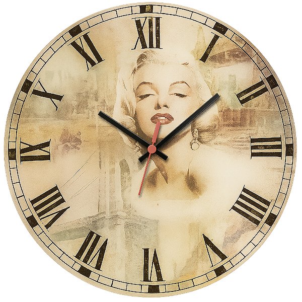 Relógio de Parede Vintage Marilyn Monroe