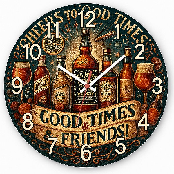 Relógio de Parede Whisky Good Times