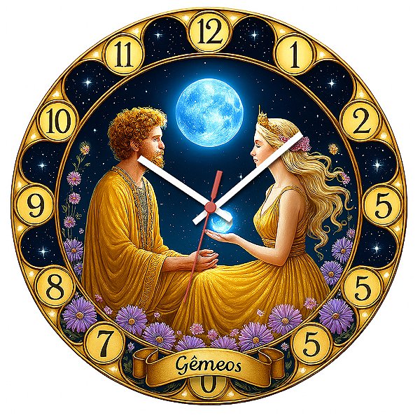 Relógio de Parede Signo Gêmeos