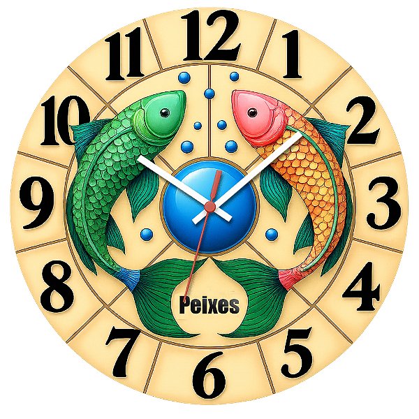 Relógio de Parede Signo Peixes