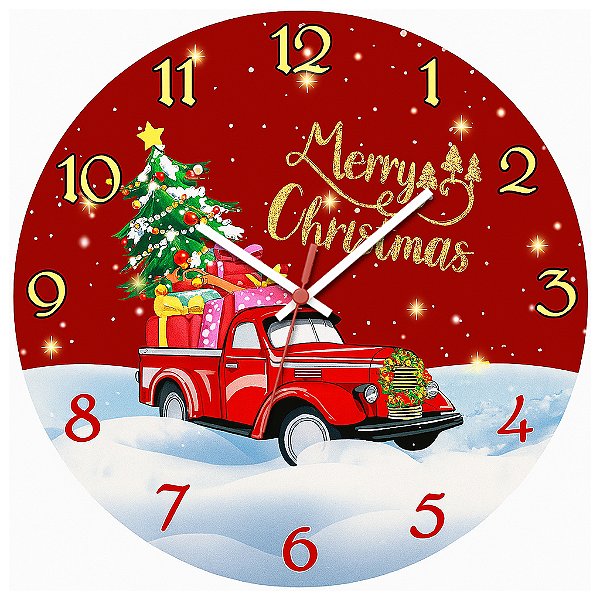 Relógio de Parede Datas Festivas Natal Papai Noel