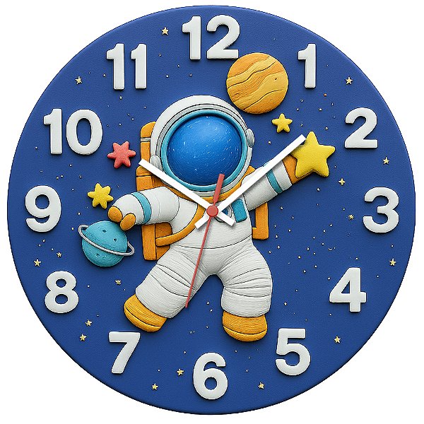 Relógio de Parede Infantil Astronauta