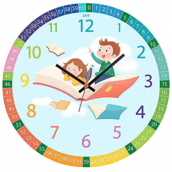 Relógio de Parede Infantil Números Educativos
