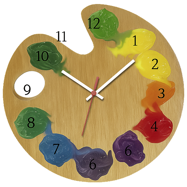Relógio de Parede Infantil Tábua de Pintar