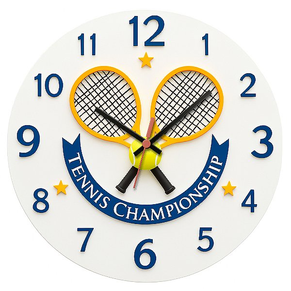 Relógio de Parede Esportes Tênis Championship