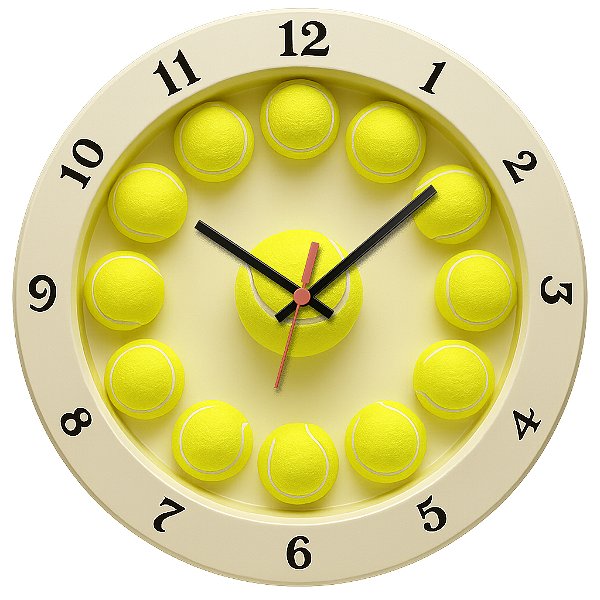 Relógio de Parede Esportes Tênis Várias Bolinhas