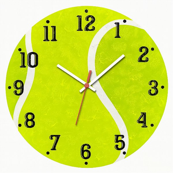 Relógio de Parede Esportes Tênis Bolinha Clássica