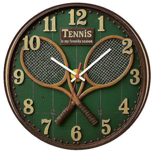 Relógio de Parede Esportes Tênis Vintage