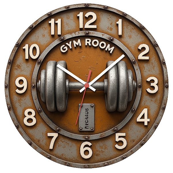 Relógio de Parede Esportes Academia "Gym Room"