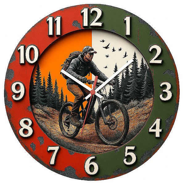 Relógio de Parede Esportes Ciclismo Bicicleta