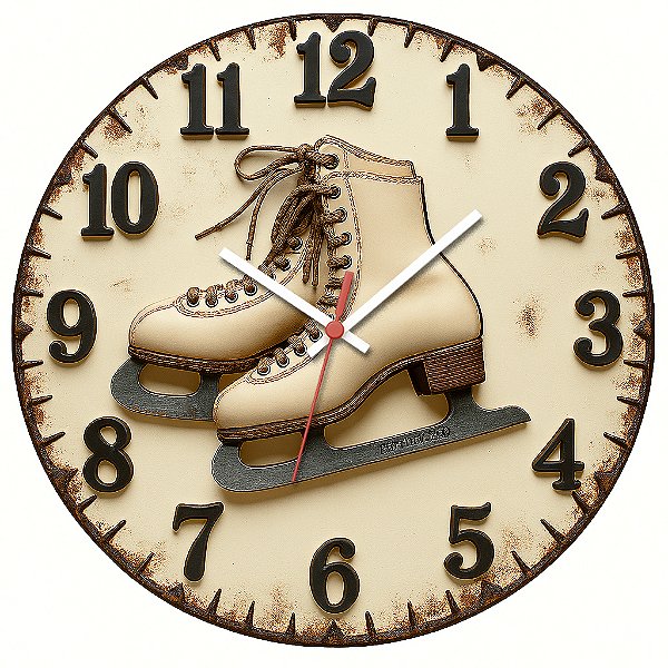 Relógio de Parede Esportes Patins 2 Patins