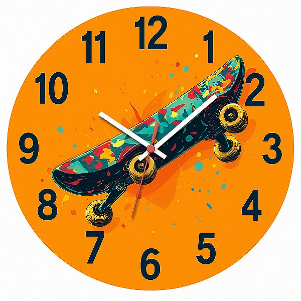 Relógio de Parede Esportes Skate