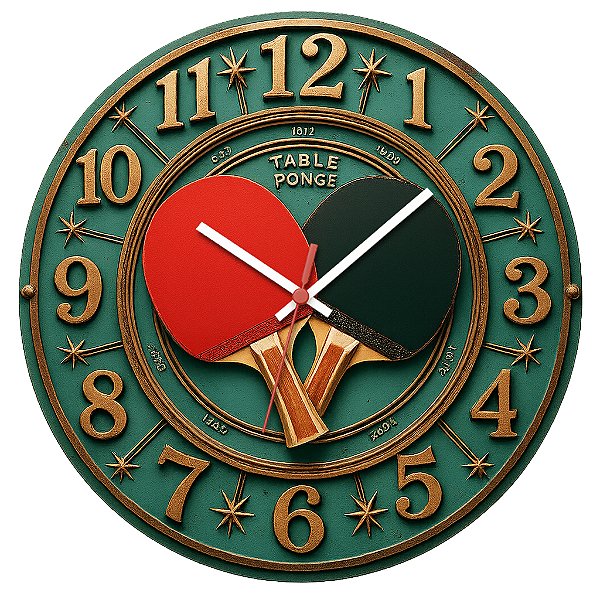 Relógio de Parede Esportes Tênis de Mesa Ping Pong