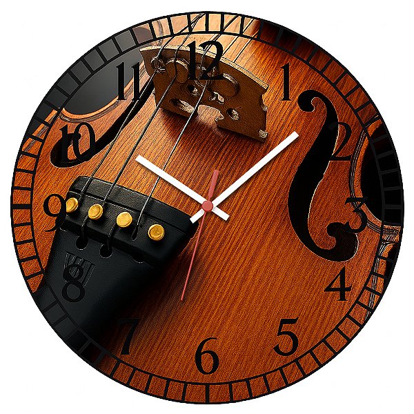 Relógio de Parede Música Corpo Violino