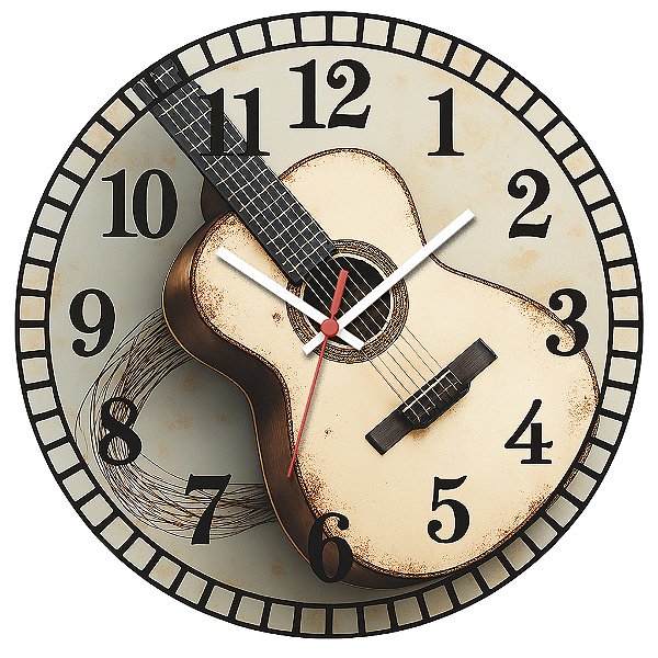 Relógio de Parede Música Violão