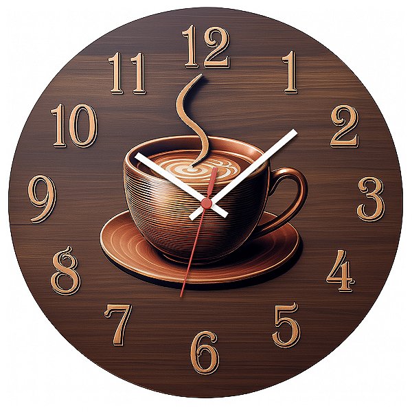 Relógio de Parede Café Madeira