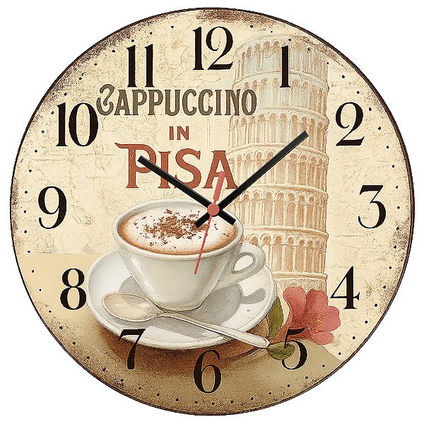 Relógio de Parede Capuccino Pisa Itália