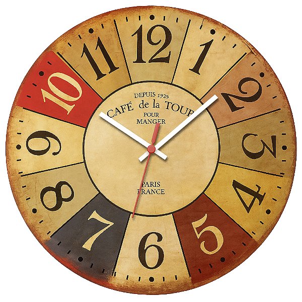 Relógio de Parede Cafe De La Tour Paris