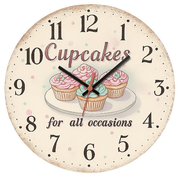 Relógio de Parede Cafe e Cupcakes