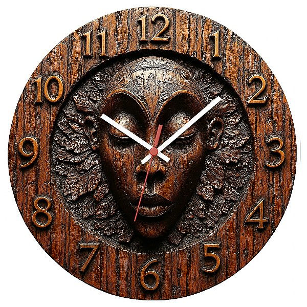 Relógio de Parede Arte Africana Ancestralidade