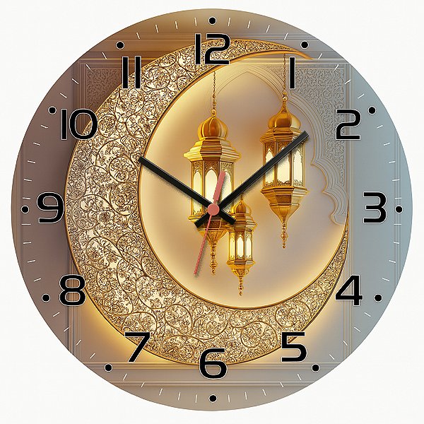 Relógio de Parede Arte Arabe Islamica