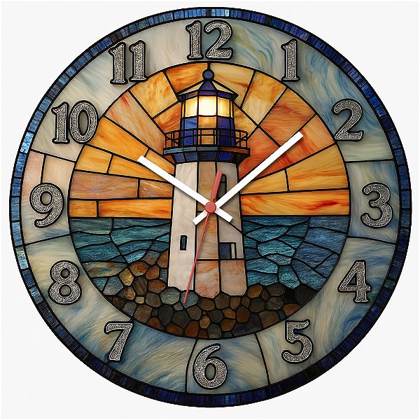 Relógio de Parede Mar e Praia Farol