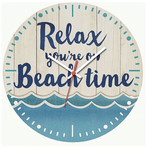 Relógio de Parede Relax Your Beach Time