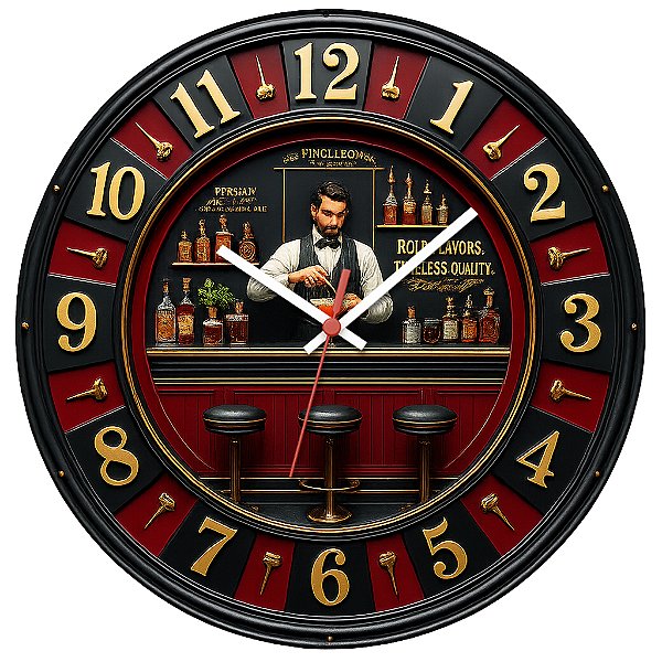 Relógio de Parede Jogos Cassino Diller