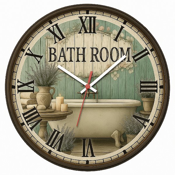 Relógio de Parede Lavabo Banheira