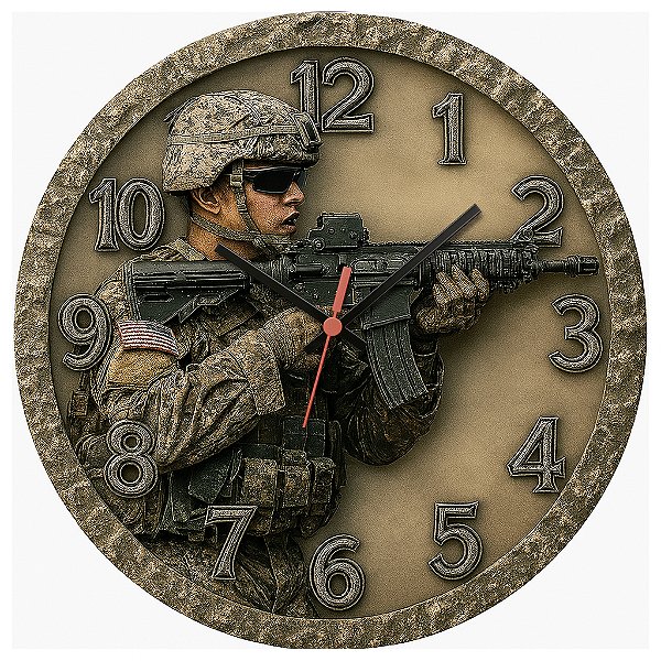 Relógio de Parede Armas Atirador Militar Rifle