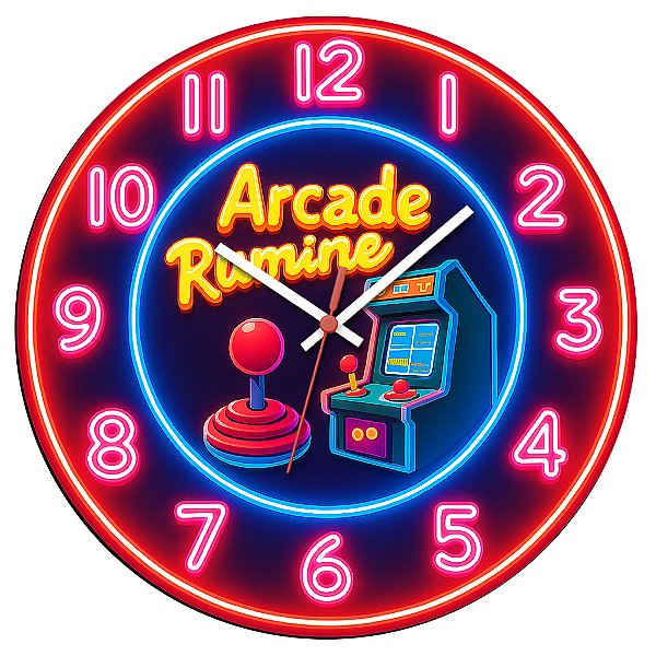 Relógio de Parede Game Arcade Rumine