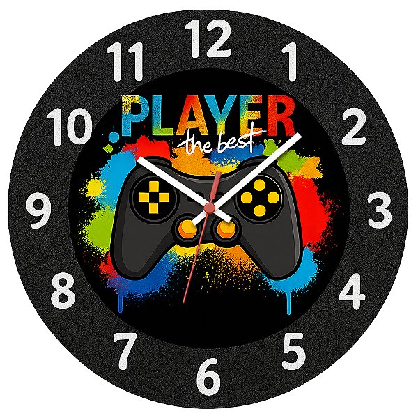 Relógio de Parede Game Player The Best