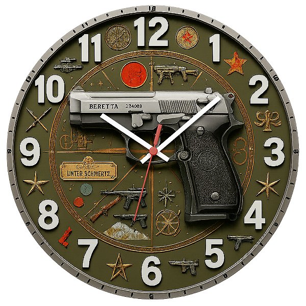Relógio de Parede Armas Pistola