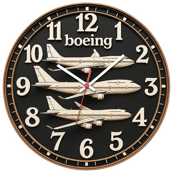 Relógio de Parede Veículos Avião Boeing