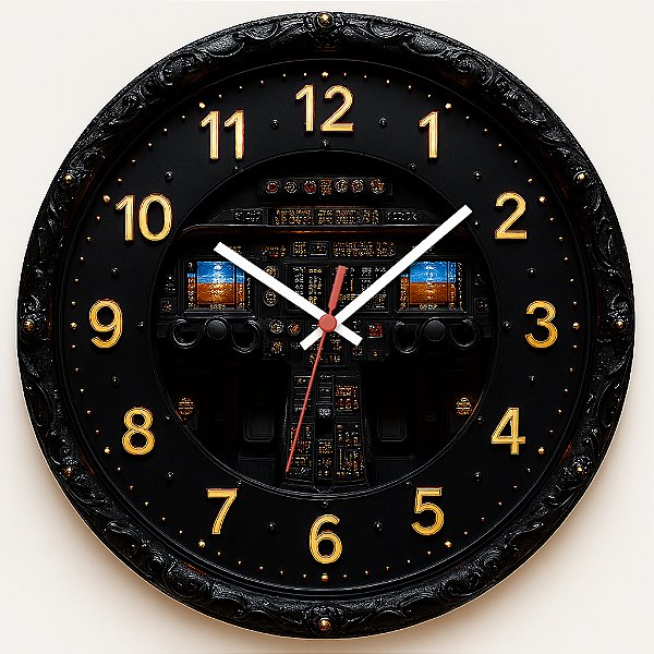 Relógio de Parede Veículos Avião Controle