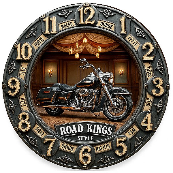 Relógio de Parede Veículos Road Kings