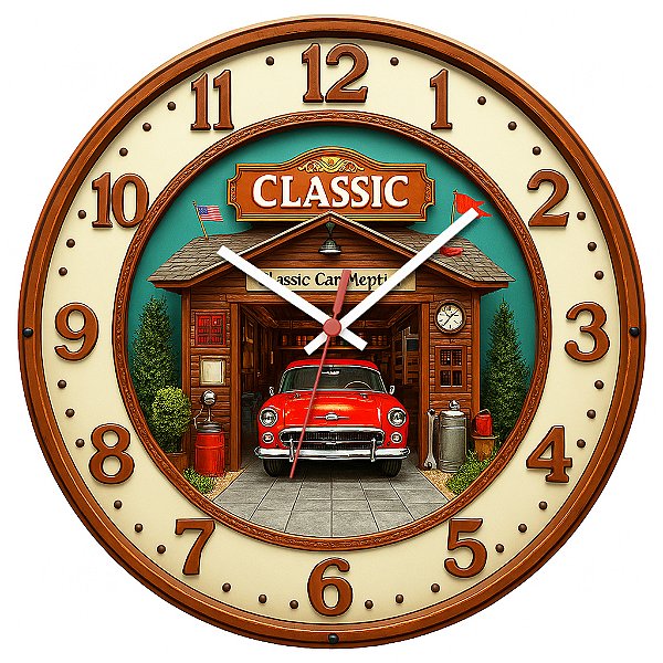 Relógio de Parede Veículos Carro Classic
