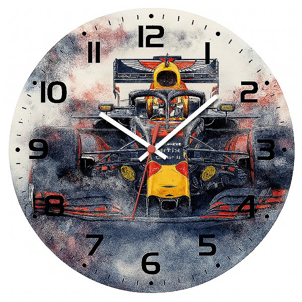 Relógio de Parede Veículos Carro Corrida Fórmula 1