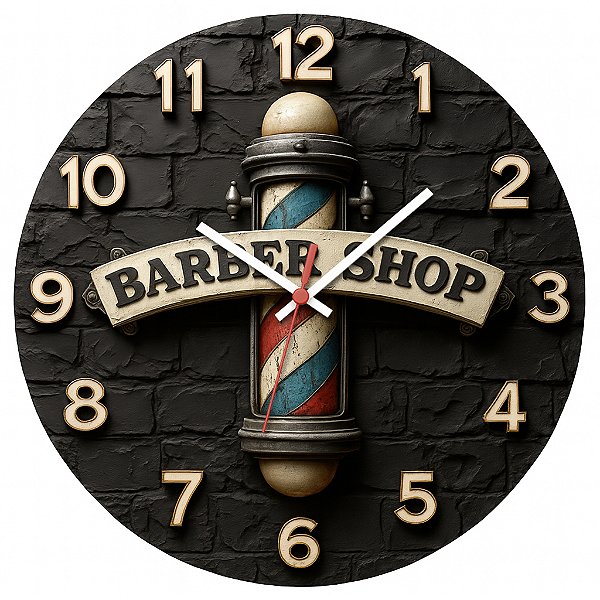 Relógio de Parede Profissão Barbearia Barber Shop
