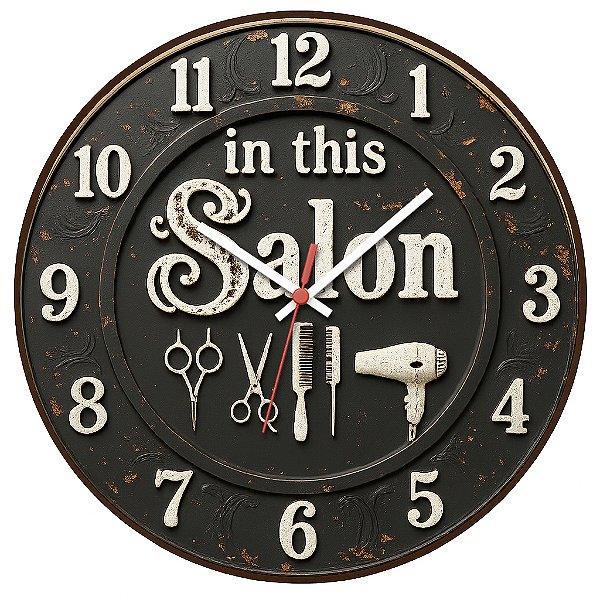 Relógio de Parede Profissão Salão de Beleza