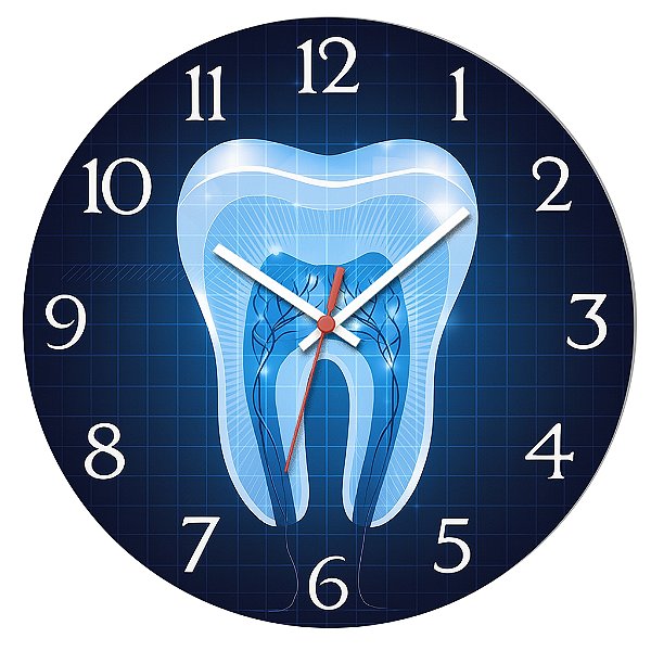 Relógio de Parede Profissão Dentista Dente Brilhante