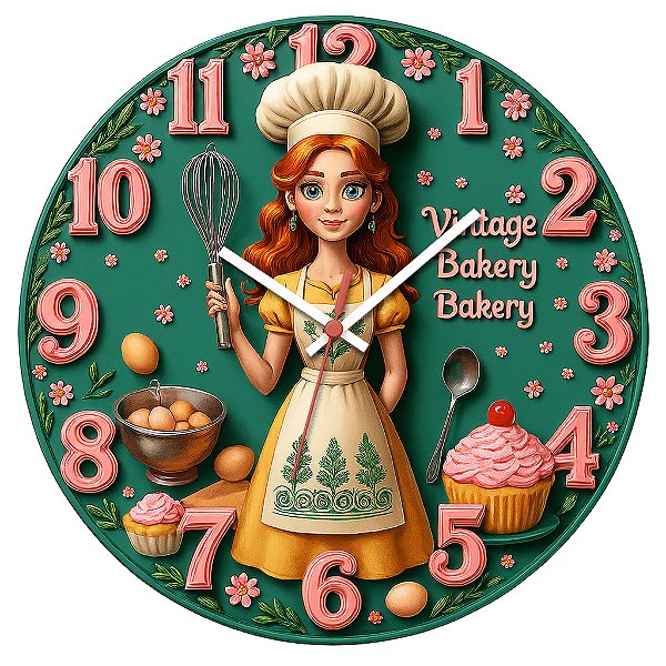 Relógio de Parede Profissão Doceira Confeiteira