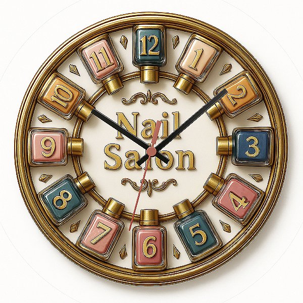 Relógio de Parede Profissão Manicure Nail Salon