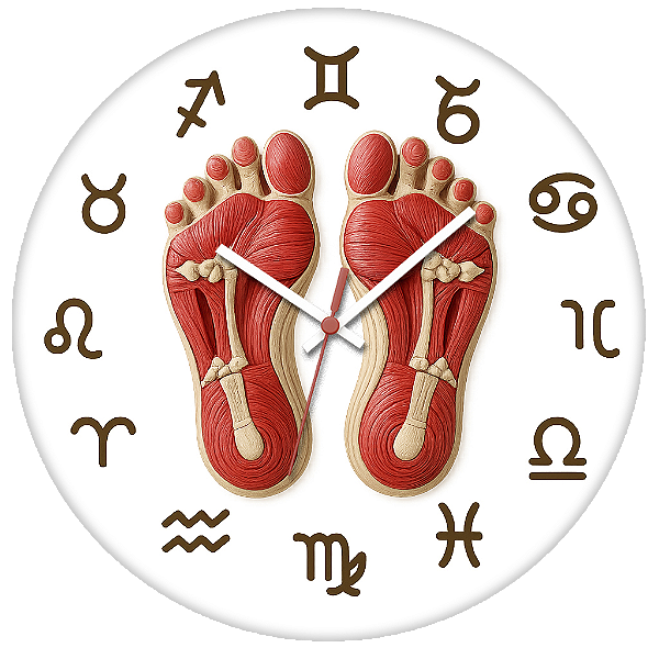 Relógio de Parede Profissão Podólogo Massagista Anatomia