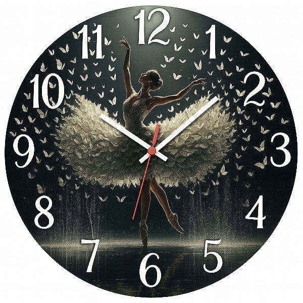 Relógio de Parede Dança Bailarina Cisne Negro