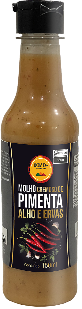 Molho Cremoso de Pimenta Alho e Ervas - 150ml