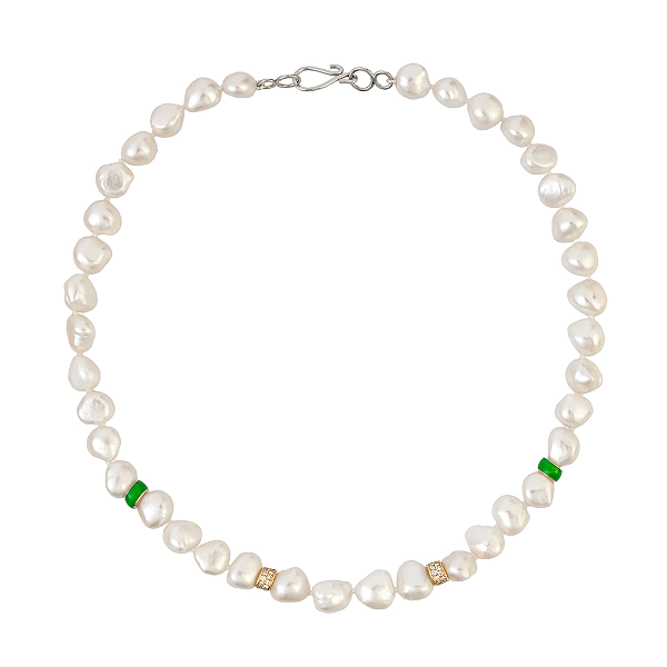 Colar de pérolas barrocas