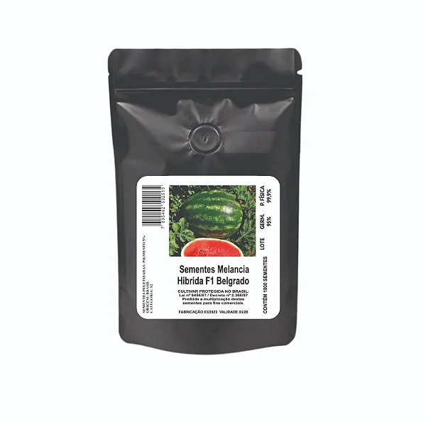 2.000 Sementes Melancia Hibrida F1 Belgrado
